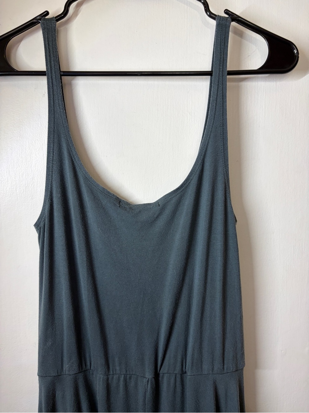Quince Tencel Jersey Fit & Flare Dark Olive Green Sleeveless Cami Midi Dress M - Picture 10 of 14